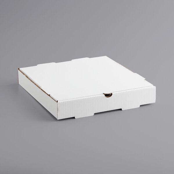 (50-Pack) 12" x 12" x 2" White Corrugated Plain Unprinted Pizza / Bakery Box
