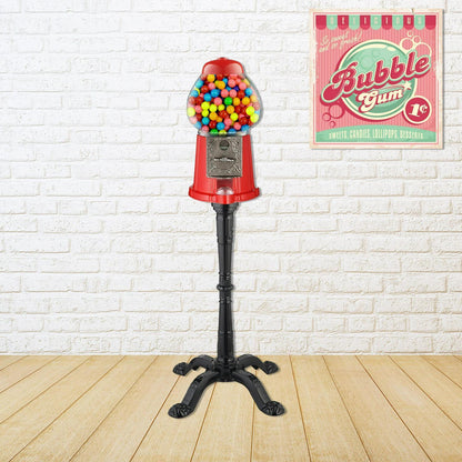 Vintage Gumball Machine with Stand Bubble Gum Glass Globe Candy Bank Nuts Coins