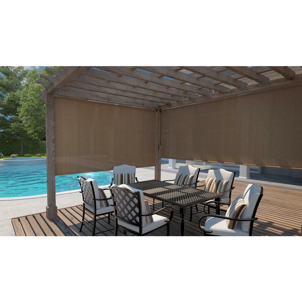 Outdoor 96" x 96" Roll-Up Shade Patio Porch Hanging Window Blinds Sun Protection