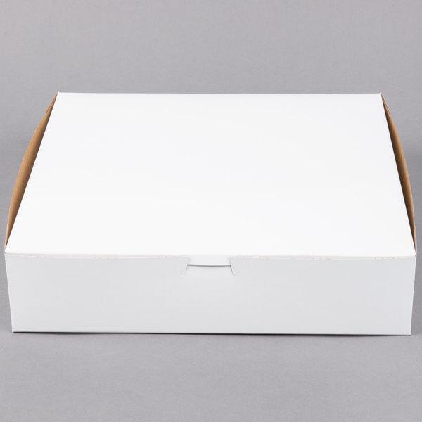 12" x 12" x 2 3/4" White Pie Bakery Box Paperboard Square Disposable 100 Bundle