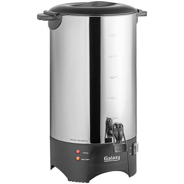 102 Cups Capacity Electric Single Wall Coffee Urn Stainless Steel 120V, 1000W