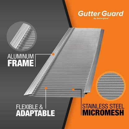 Gutter Guard 4 Ft. L X 5 In. W Stainless Steel Micro-Mesh Gutter Guard (20-Pack)