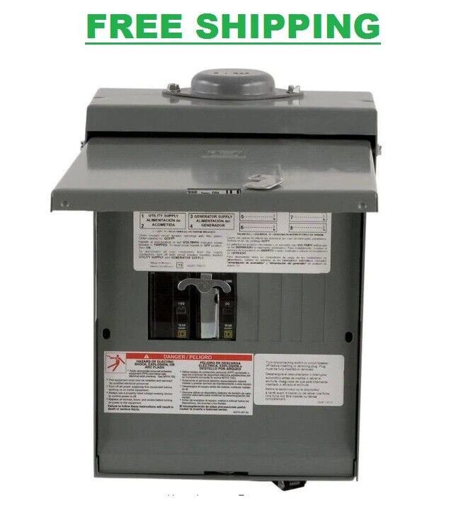 QO 30-Amp 4-Space 8-Circuit Generator Main Breaker Outdoor Manual Transfer Switc