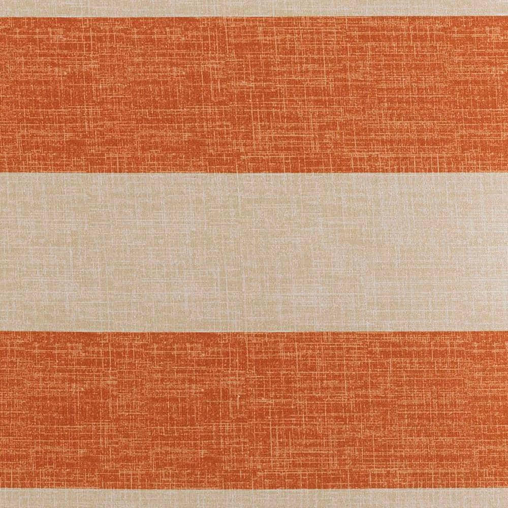 Palmiers Orange Striped Cotton 18 In. X 18 In. Throw Pillow Cushion Couch