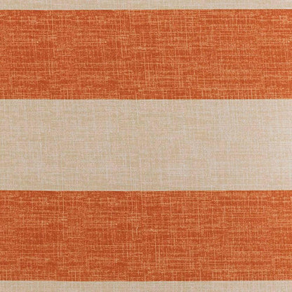 Palmiers Orange Striped Cotton 18 In. X 18 In. Throw Pillow Cushion Couch