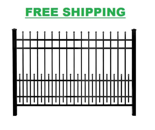 3/4 in. x 2 ft. x 6 ft. Black Aluminum Fence Puppy Guard Add-on Panel for Pack