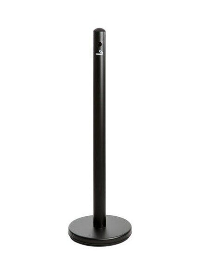 40" Free Standing Floor Model Stainless Steel Smoker Pole and Base Black