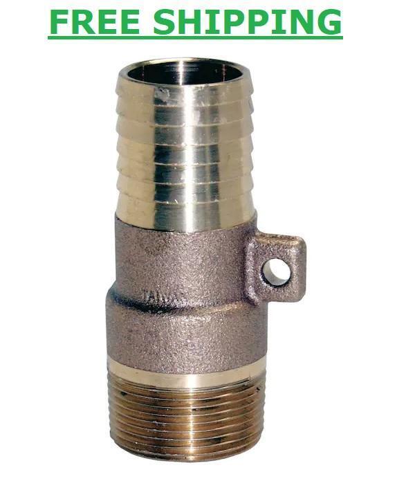 Pipe Adapter Insert Barb Reducing 1-1/4" Male NPT Connect PVC Pipe To Barbed End