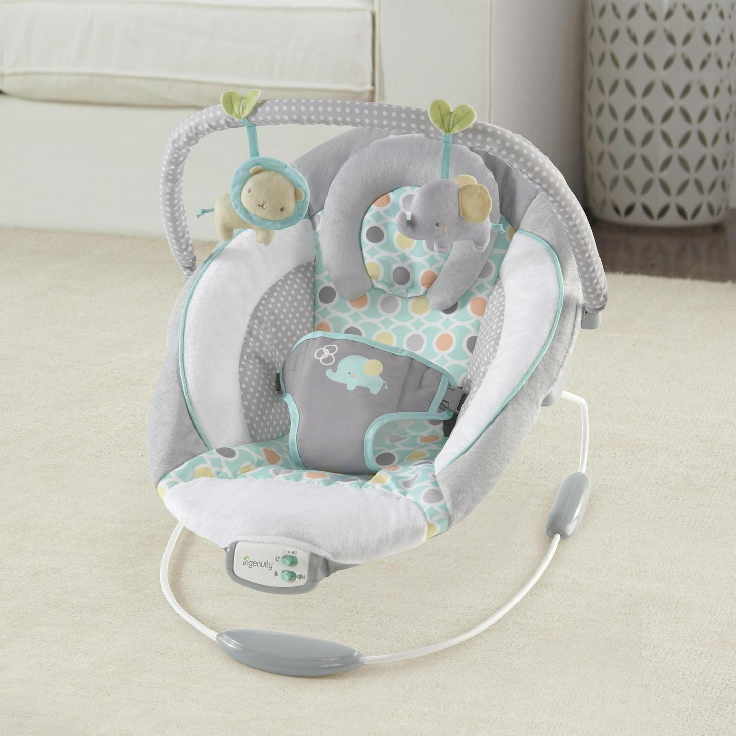 Baby Cradling Bouncer Musical Vibration Rocker Seat Infant Toddler Chair Swing