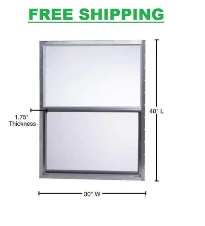 Mobile Home Single Hung Aluminum Window Silver Lightweight Insect Screen