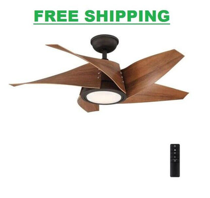 42 in. LED Espresso Bronze Ceiling Fan with Remote Control Indoor/Outdoor