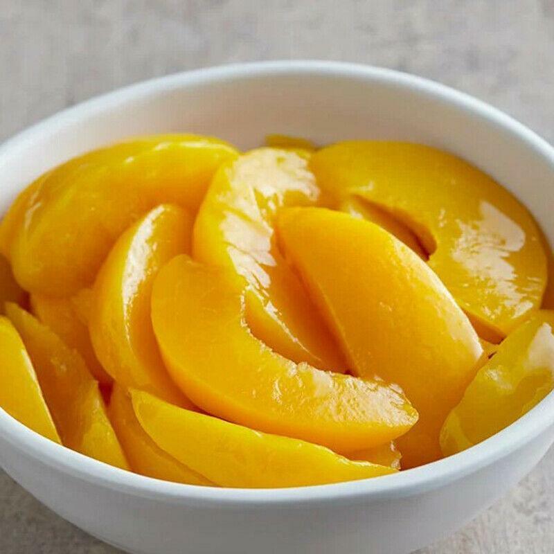 Bulk Supply Restaurant Bakery #10 Can Sliced Peaches in Light Syrup - 6/Case