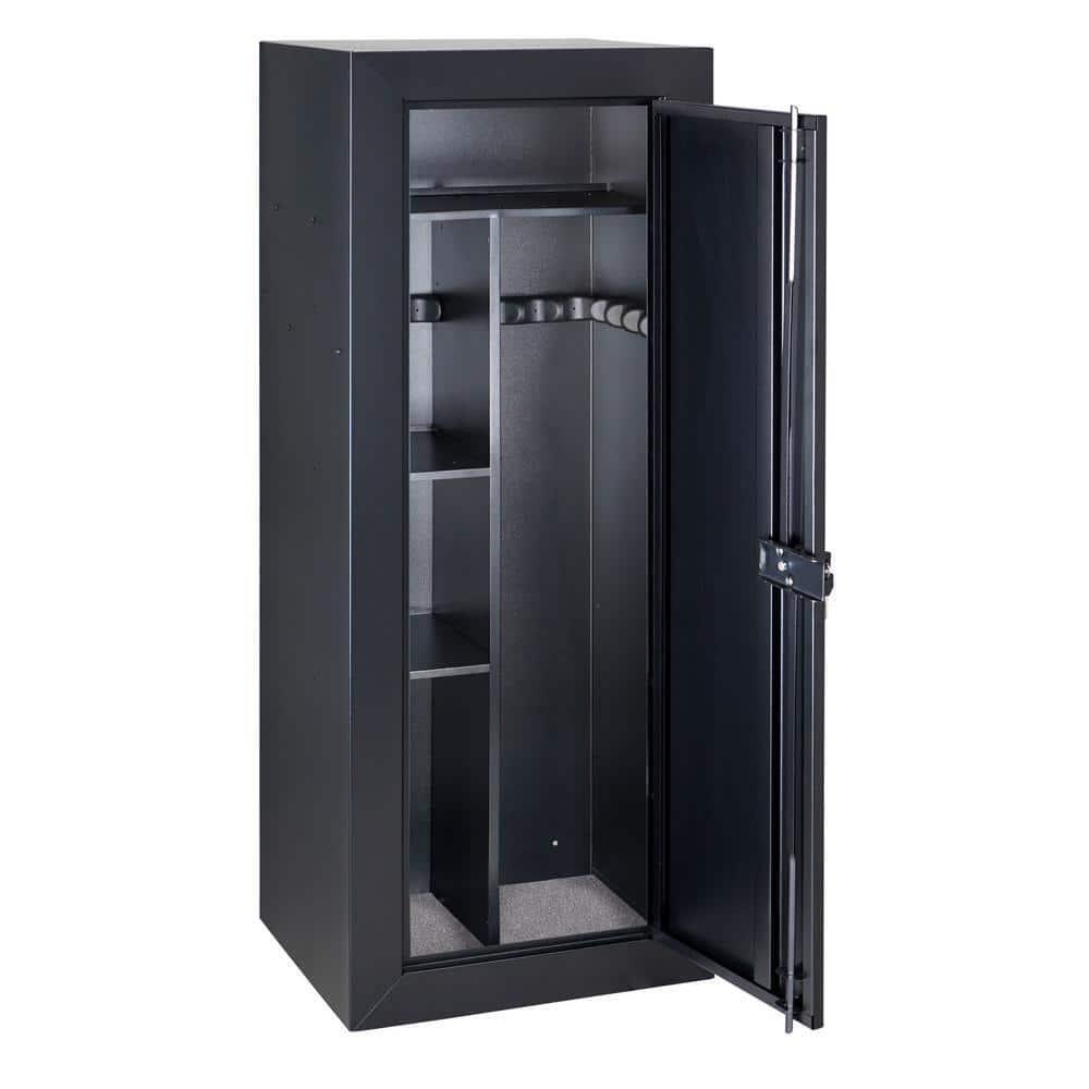 18 Gun Security Cabinet Stack on Rifle Safe Storage Locker Shotgun Firearm Lock