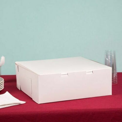 50 Bundle 14 x 14 x 6 Inches Classic White Square Cake Bakery Disposable Box