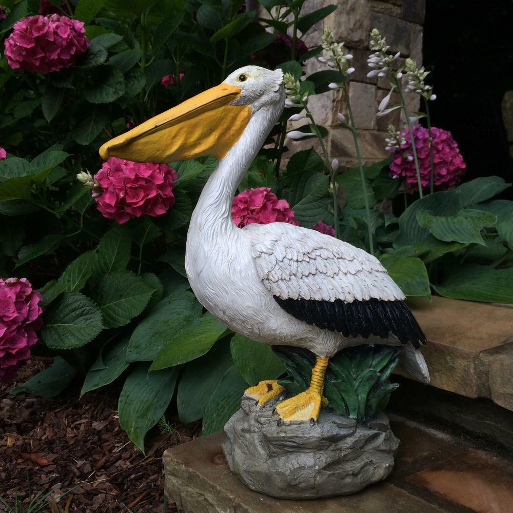 HOMESTYLES Pelican Statue 20 inch Beach Collectible Free Standing Outdoor Resin