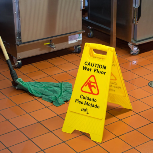 10 PACK Restaurant Caution Wet Floor Yellow 25" Folding Sign Commercial Safety