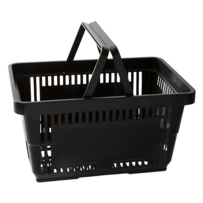 12 PACK Black Plastic Grocery Convenience Store Shopping Baskets Retail Tote