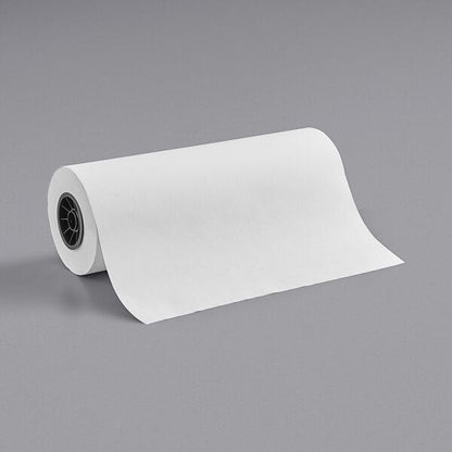 18" x 700' 40# White Disposable Food Packing Butcher Bleached Paper Roll