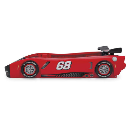 Boys Red Turbo Race Car Twin Plastic Toddler Race Car Bed Kid Child Bedroom NEW