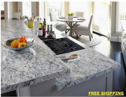 Laminate Sheet 5 ft. x 12 ft. White Ice Granite Matte Finish Scratch Resistant