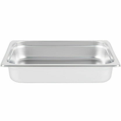 12 PACK Half Size Stainless Steel 2 1/2" Deep Steam Prep Table Chafing Dish Pan