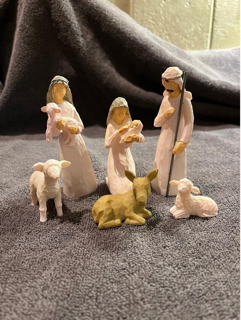 Willow Tree Nativity, Sculpted Hand-Painted Nativity Figures, 6-Piece Set