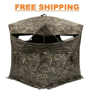 Rhino Blinds Hunting Deer Ground Blind Realtree Edge Camo Oversized Hub Style