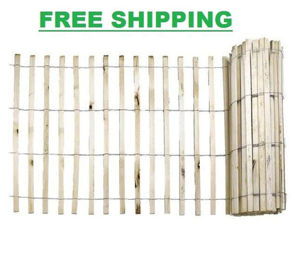 Snow Fence Natural Wood Wooden Slats Protect Sand Dunes Reusable 1/4 x 4 x 50 ft