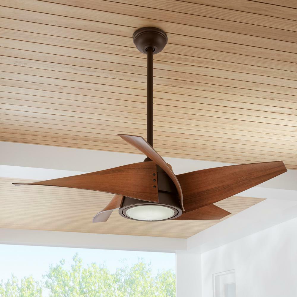 42 in. LED Espresso Bronze Ceiling Fan with Remote Control Indoor/Outdoor