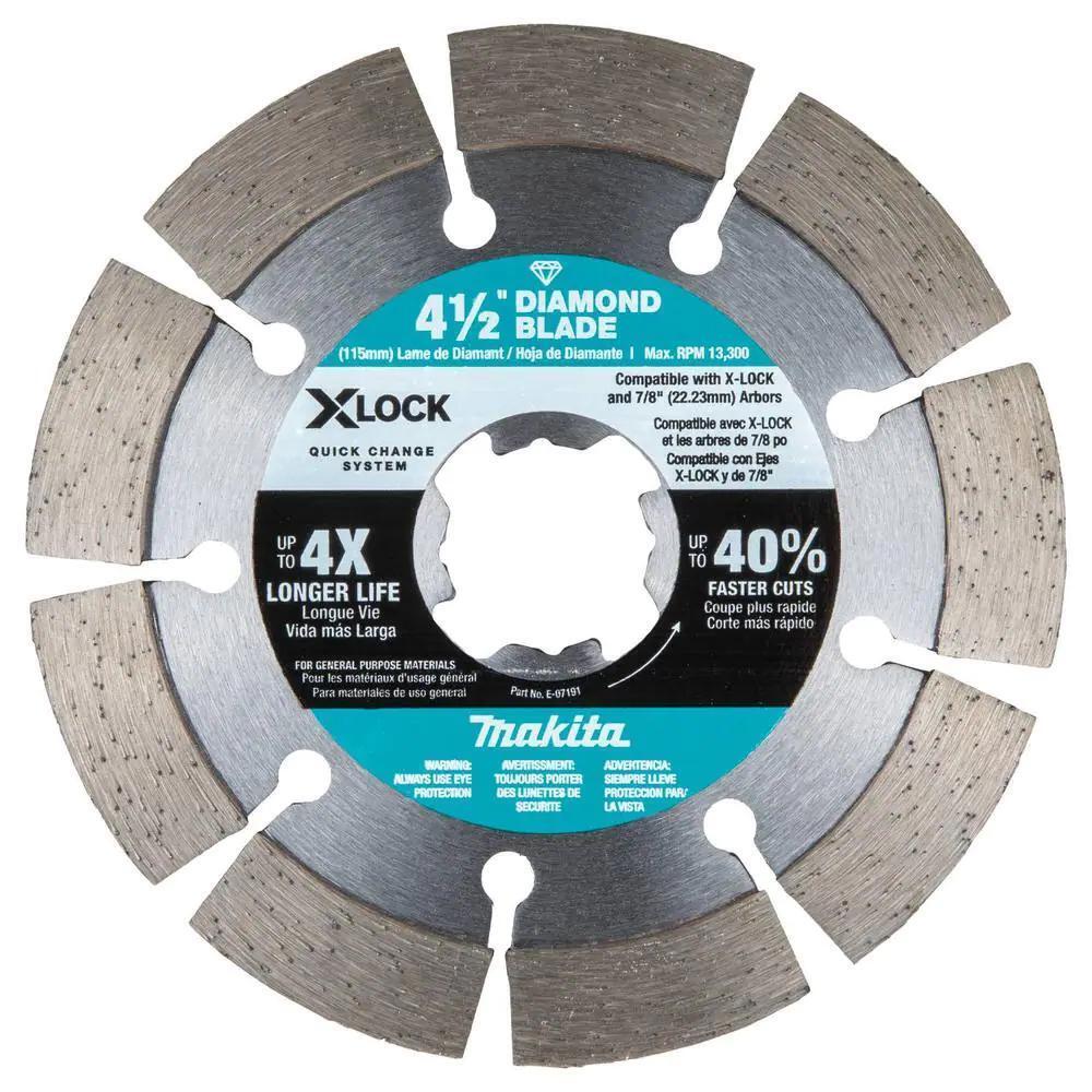 X-lock 4-1/2 In. Diamond Blade Variety Pack For Masonry Cutting (3-pieces)