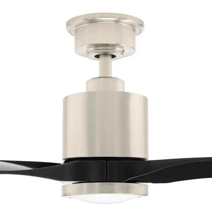 Ceiling Fan With Light Remote Control Kit Large 60" LED Polished Nickel Dimmable