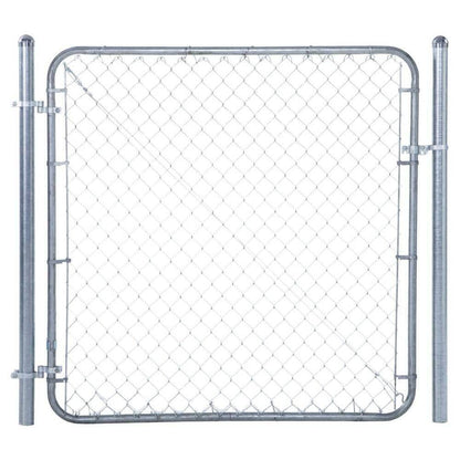 Chain Link Fence Gate Galvanized Metal 6 X 5 ft. Adjustable Single Walk-Through