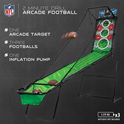 NFL 2-Minute Drill Arcade Football Game with LED Scoring Passing Folding Sports