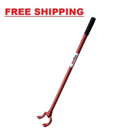 The Deck Demon Wrecking Bar 45 in.Dual Claw Nonslip Grip Nail Puller Hand Tool