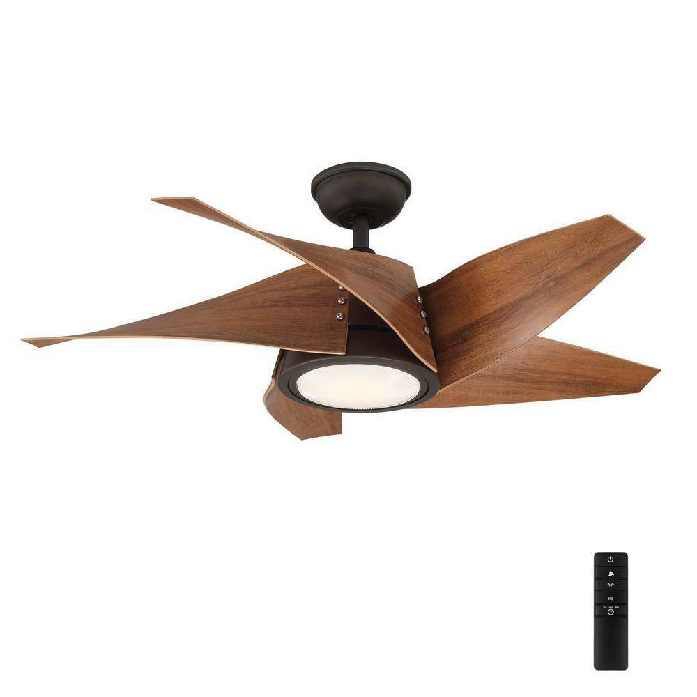 42 in. LED Espresso Bronze Ceiling Fan with Remote Control Indoor/Outdoor