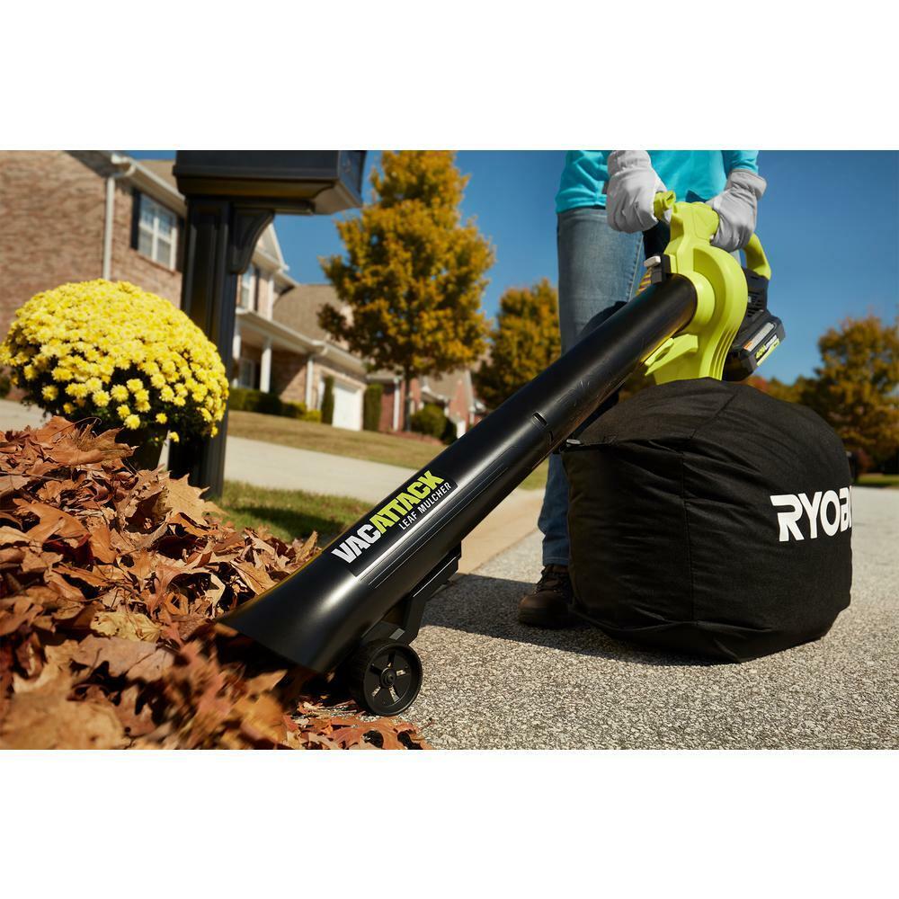 RYOBI Leaf Vacuum/Mulcher 40-Volt Lithium-Ion Cordless Battery/Charger Included