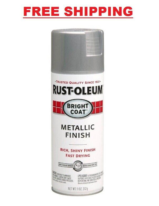 11 Oz. Bright Coat Metallic Aluminum Spray Paint (6-pack) Rust Stops Oil Pk