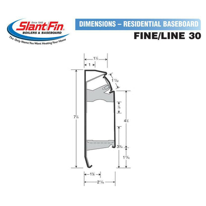 Fine/Line 30 5 ft. Hydronic Baseboard Heating Enclosure Only Cover in Nu-White