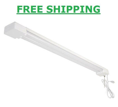 Shop Light LED 3 ft. 2-Light 45-Watt White Integrated Utility Lighting