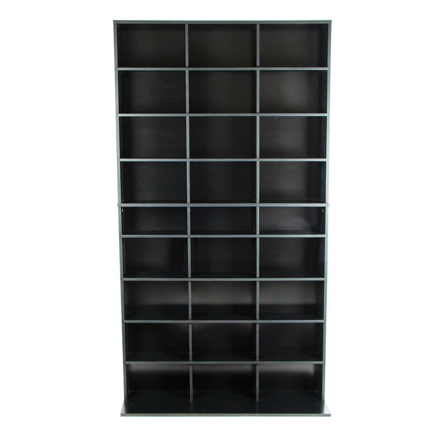 Multimedia Storage Cabinet Stand Tower DVD CD Rack Shelf Organize Media Espresso