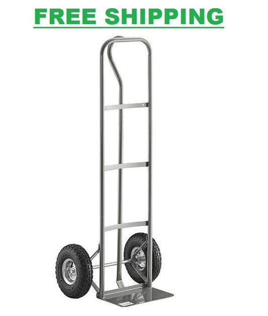 600 lb. Convertible Hand Truck 10" Pneumatic Wheels Utility Dolly Gray