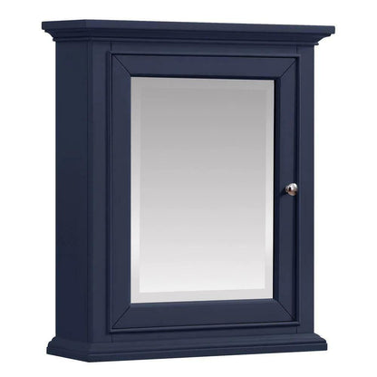 Windlowe 24 in. x 28 in. Surface-Mount Medicine Cabinet in Navy Blue Rectangular