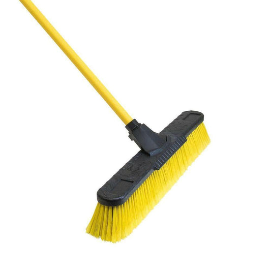 Bulldozer 24 In. Multi-Surface Fiberglass Push Broom Garage Shop Patio Job Site