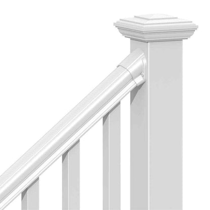 Veranda Rail Stair Bracket Kit 4-Pack Traditional Williamsburg White Railing Set