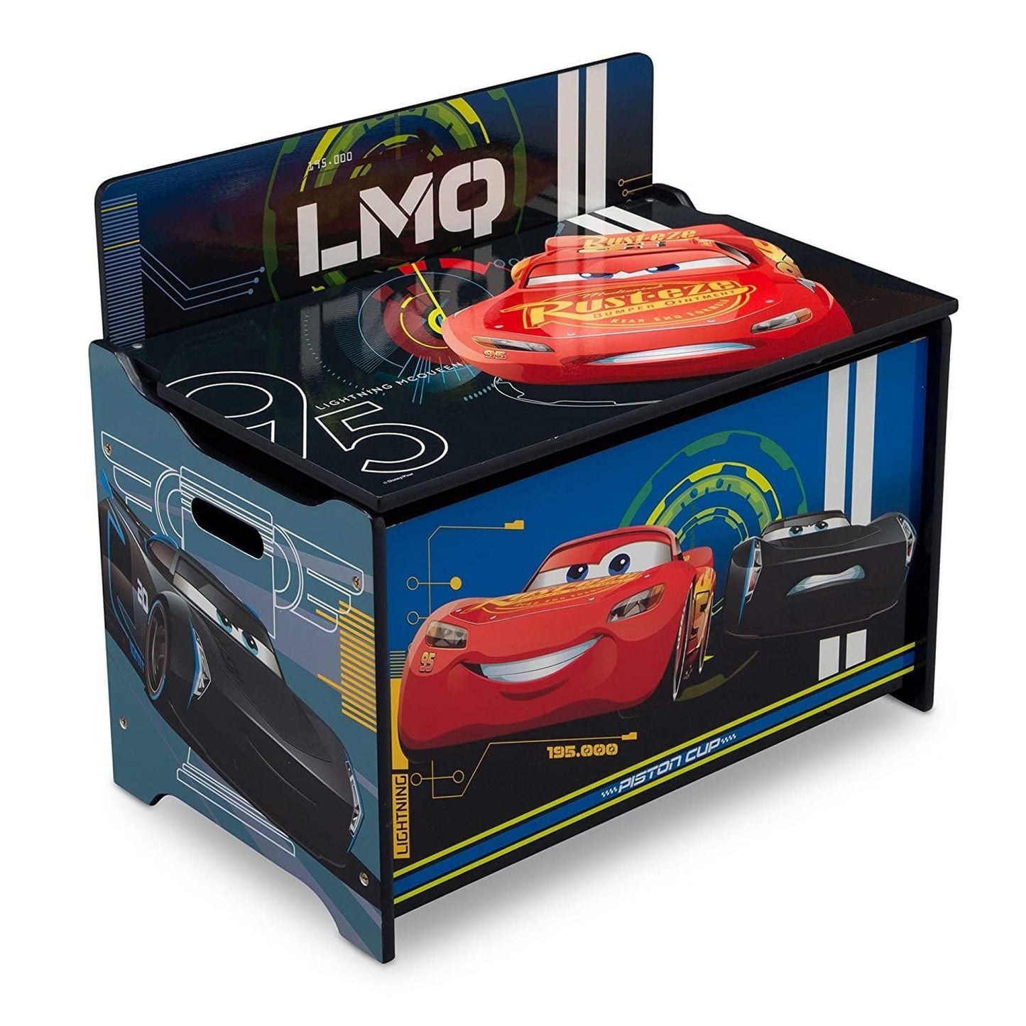 Disney Pixar Cars Deluxe Wood Toy Box by Delta Children, Greenguard Gold