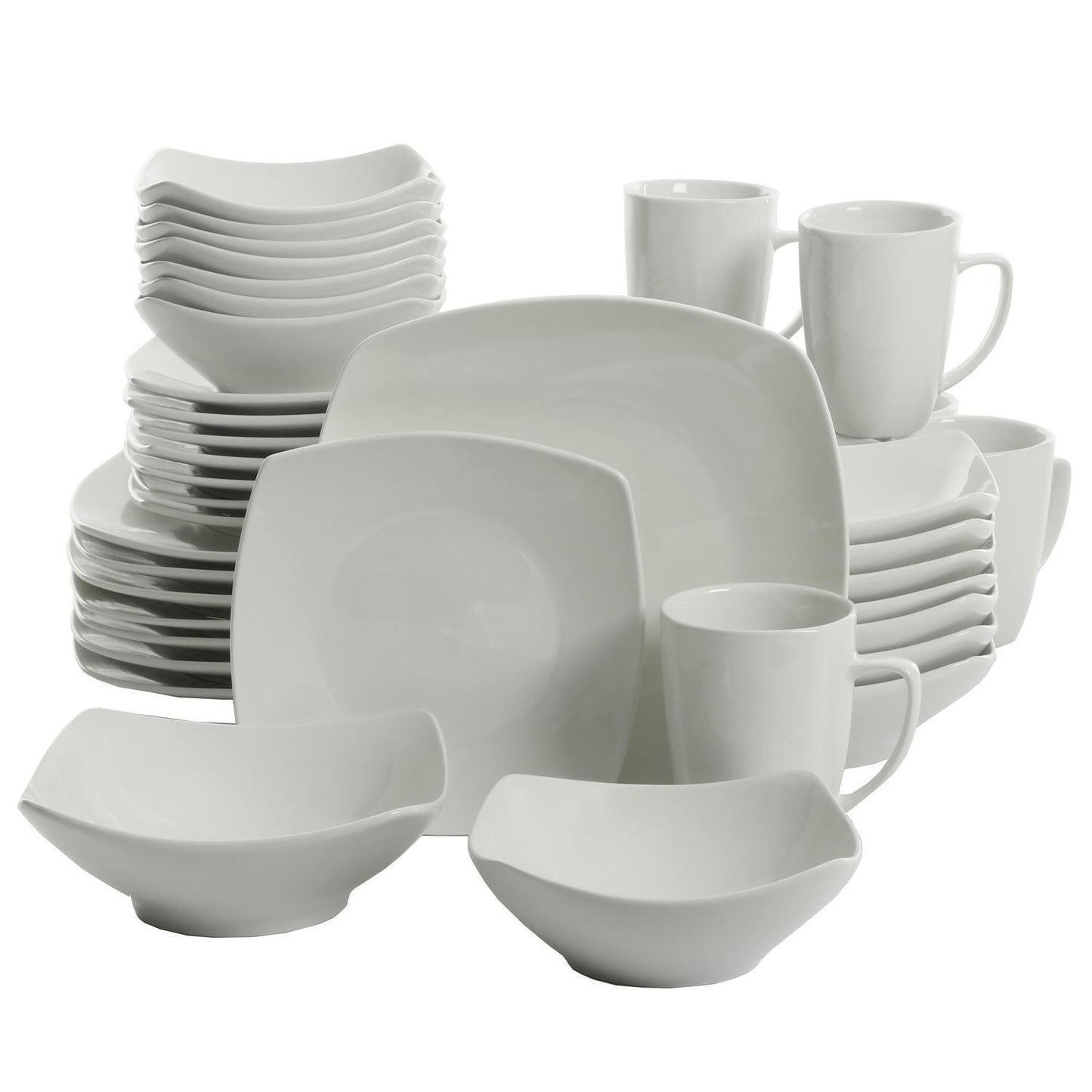 Everyday Square Expanded 40-Piece Dinnerware Set Kitchen Home NEW