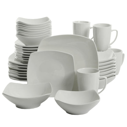 Everyday Square Expanded 40-Piece Dinnerware Set Kitchen Home NEW