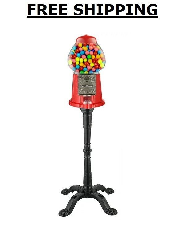 Vintage Gumball Machine with Stand Bubble Gum Glass Globe Candy Bank Nuts Coins