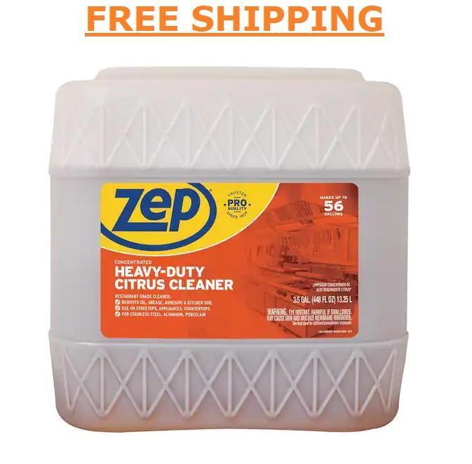 Zep Heavy-Duty Citrus Cleaner Degreaser 3.5 Gallon Grease Grime Stains