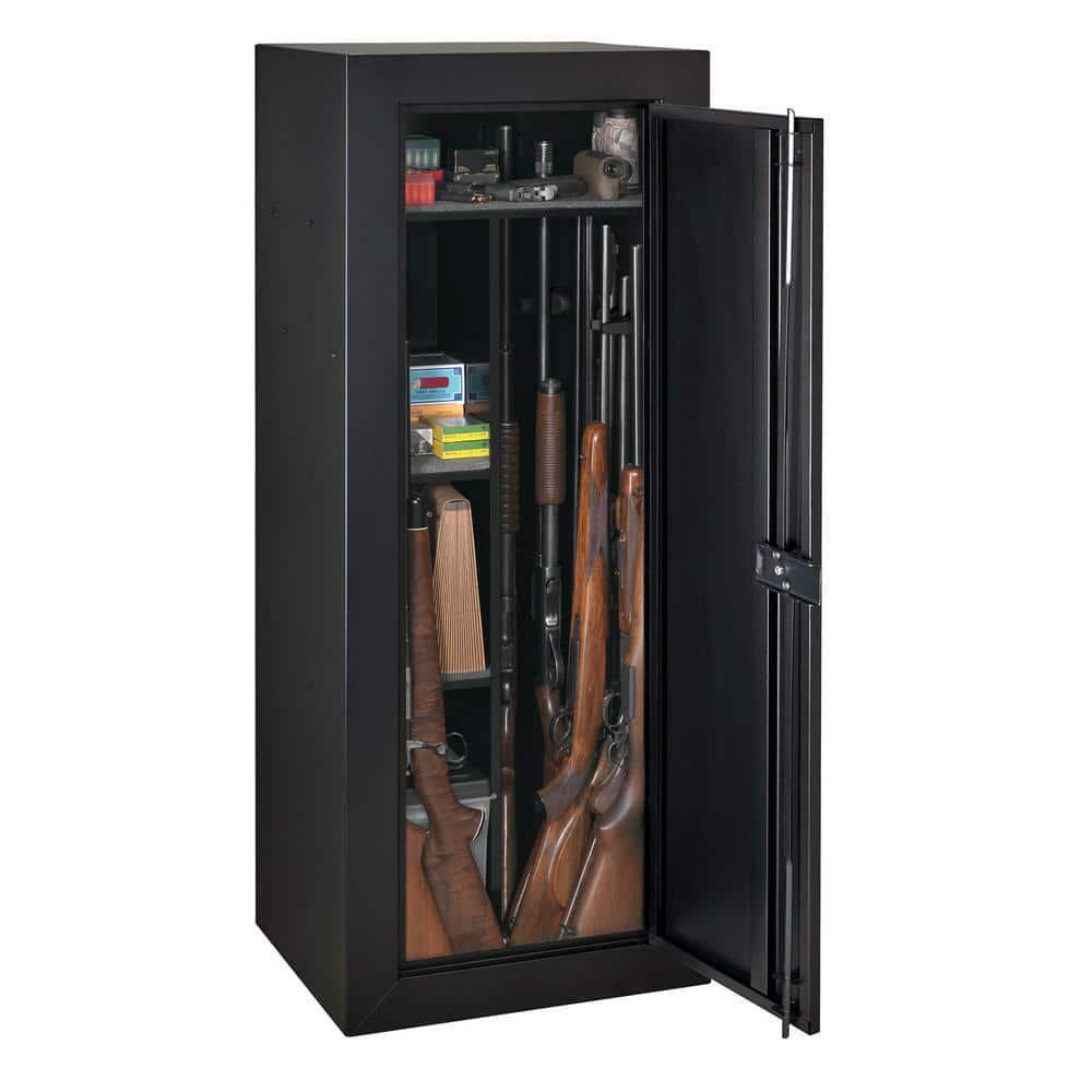 18 Gun Security Cabinet Stack on Rifle Safe Storage Locker Shotgun Firearm Lock